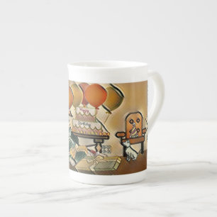 Taza De Porcelana Arte de cumpleaños feliz
