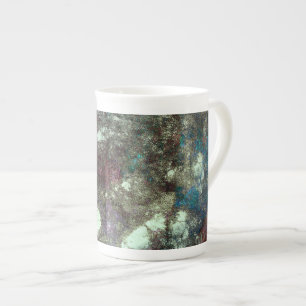 Taza De Porcelana Arte de diseño gráfico abstracto gris azul rojo