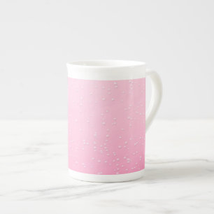Taza De Porcelana Arte de fondo de champán rosa con burbujas diminut