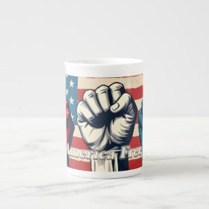 Taza De Porcelana Arte de Haz América Libre de Nuevo
