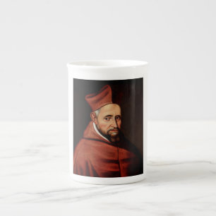 Taza De Porcelana Arte de la Biblioteca Romana de San Roberto Belarm