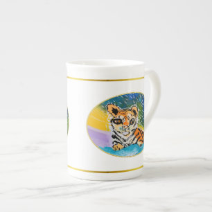 Taza De Porcelana "Arte de los niños" de Baby Tiger
