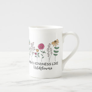 Taza De Porcelana arte de palabras de bondad inspiradora lindo