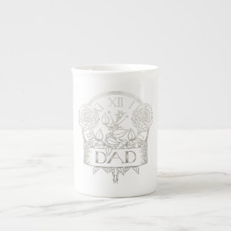 Taza De Porcelana Arte de papá al estilo de tatuaje vintage