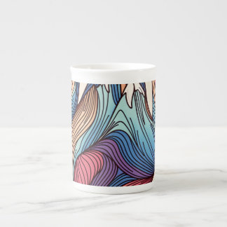 Taza De Porcelana Arte de vuelo de montaña a mano