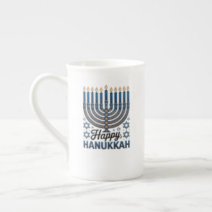 Taza De Porcelana Arte elegante de Hanukkah, festividad judía feliz