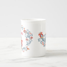 Taza De Porcelana Arte folclórico escandinavo Velkommen Mug