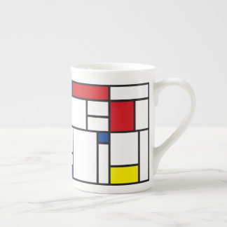 Taza De Porcelana Arte Moderno De Stijl Geométrico Minimalista Mondr