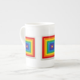 Taza De Porcelana Arte Pop Geométrico Brillante