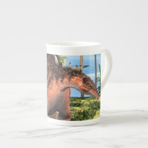 Taza De Porcelana Arte prehistórico de Kentrosaurus Dinosaurio Jungl