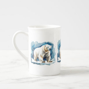 Taza De Porcelana Ártico de los amantes del oso polar