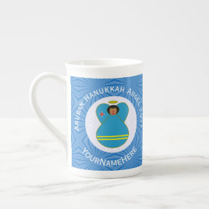 Taza De Porcelana Aruba Angel Flag Janucá 
