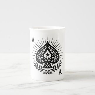 Taza De Porcelana As of Spades — Estrella filigrí y Laurel