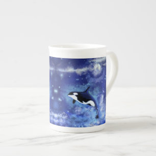 Taza De Porcelana Asesino de ballena hueso de China