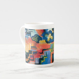 Taza De Porcelana Auguste Macke - Homenaje a Bach Arte Moderno Abstr