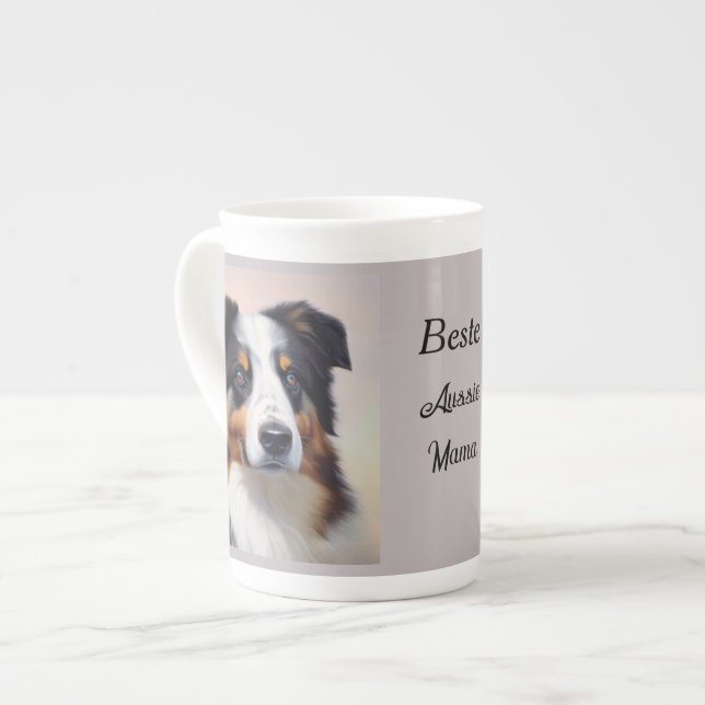 Taza De Porcelana Australian Shepherd Kopf -  (Izquierda)