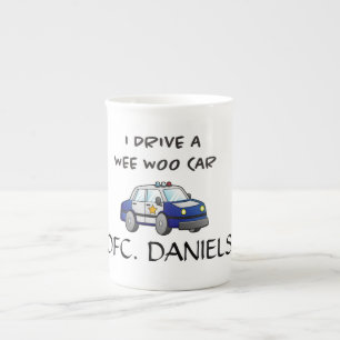 Taza De Porcelana Auto de la policía personalizada