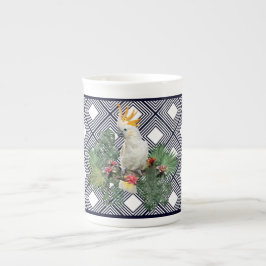 Taza De Porcelana Ave Cockatoo en el paraíso