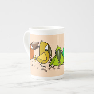 Taza De Porcelana Aves divertidas Mug