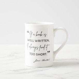 Taza De Porcelana Avid Reader II - Cita de Jane Austen