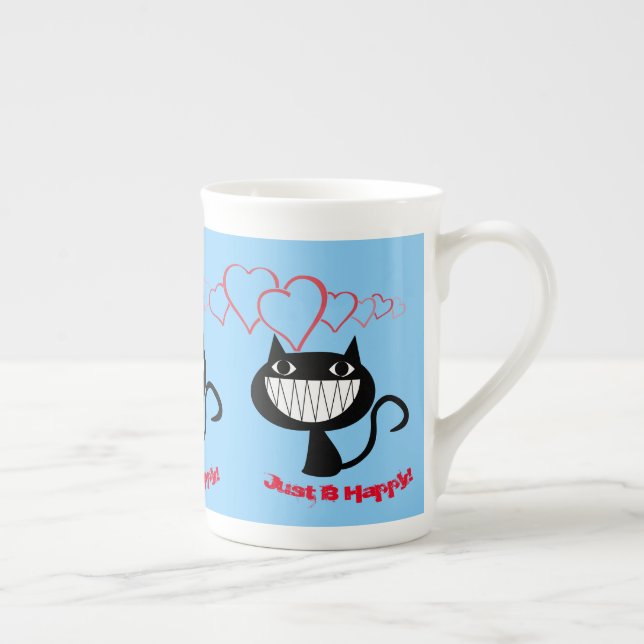 Taza De Porcelana Azul Cielo Claro (Derecha)