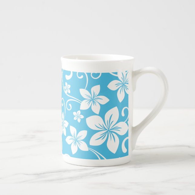 TAZA DE PORCELANA AZUL HAWAII (AZUL) HUESO CHINA MUG (Derecha)