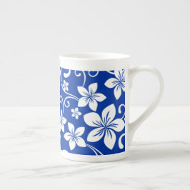 TAZA DE PORCELANA AZUL HAWAII (AZUL REAL) HUESO CHINA MUG