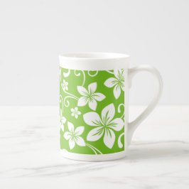 TAZA DE PORCELANA AZUL HAWAII (LIME) HUESO CHINA MUG