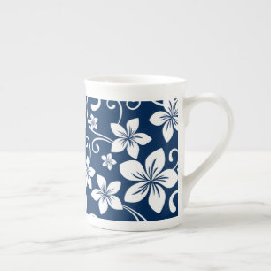 TAZA DE PORCELANA AZUL HAWAII (NAVY) HUESO CHINA MUG