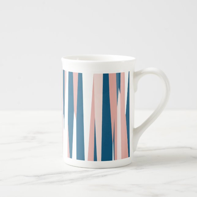 Taza De Porcelana Azul rosa y blanco (Derecha)