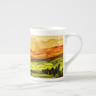 Taza De Porcelana Bajo el sol toscano