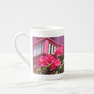Taza De Porcelana Balcón Primavera Rosa - Viñedo de Martha