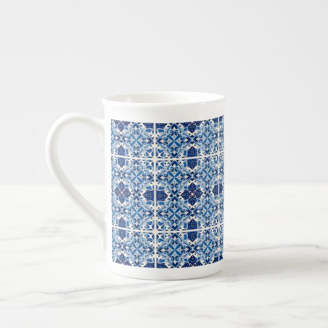 Taza De Porcelana Baldosas mediterráneas, portuguesas, azulejo, mall (Izquierda)