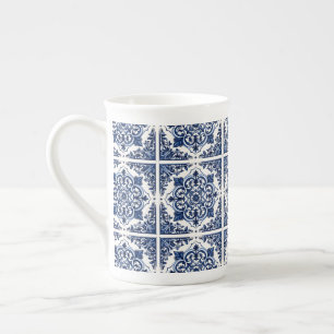 Taza De Porcelana Baldosas mediterráneas, portuguesas, azulejo, mall