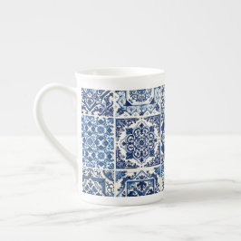 Taza De Porcelana Baldosas mediterráneas, portuguesas, azulejo, mall