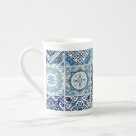 Taza De Porcelana Baldosas mediterráneas, portuguesas, azulejo, mall