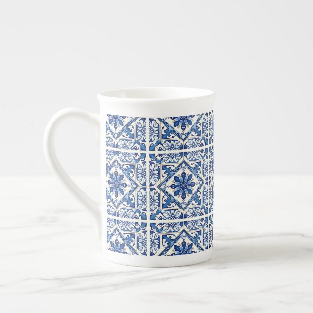 Taza De Porcelana Baldosas mediterráneas, portuguesas, azulejo, mall (Izquierda)
