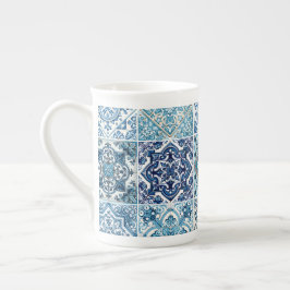 Taza De Porcelana Baldosas mediterráneas, portuguesas, azulejo, mall