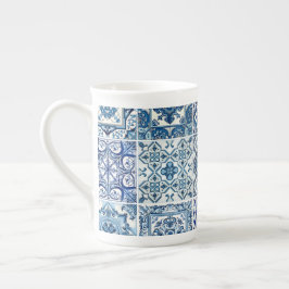 Taza De Porcelana Baldosas mediterráneas, portuguesas, azulejo, mall