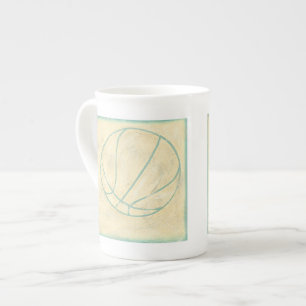 Taza De Porcelana Baloncesto azul de Chariklia Zarris