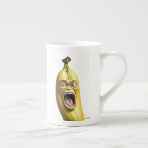 Taza De Porcelana banana mugs cara graciosa enojada
