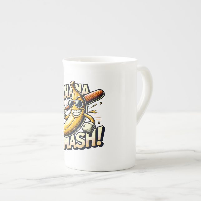 Taza De Porcelana Banana Power-Up (Derecha)
