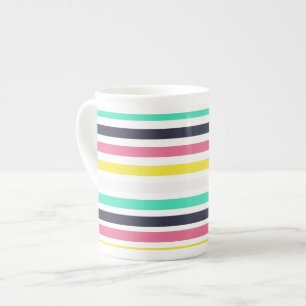 Taza De Porcelana Bandas horizontales coloreadas