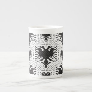 Taza De Porcelana Bandera albanesa 3