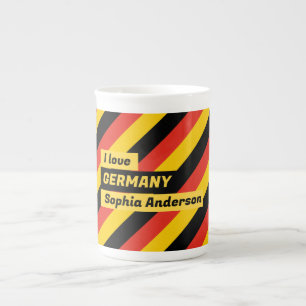 Taza De Porcelana Bandera alemana patriótica personalizada