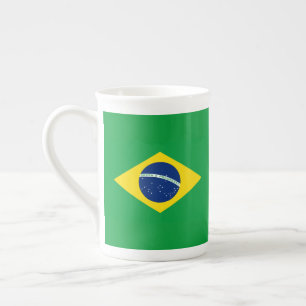 Taza De Porcelana Bandera de Brasil Copa Mundial 2026 Fútbol Brasil