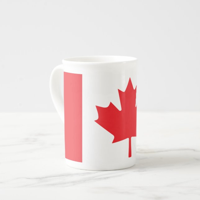 Taza De Porcelana Bandera de Canadá (Izquierda)