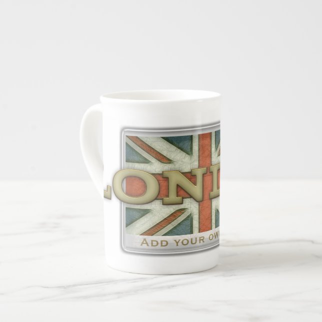Taza De Porcelana Bandera de Londres Reino Unido (Izquierda)