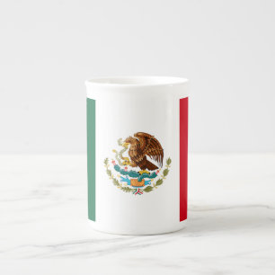 Taza De Porcelana Bandera de México