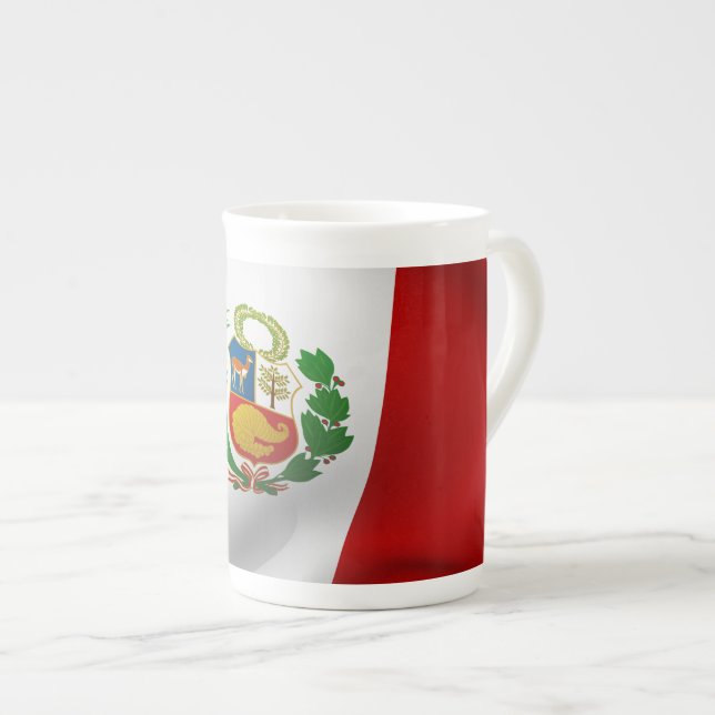 Taza De Porcelana Bandera de Perú (Derecha)